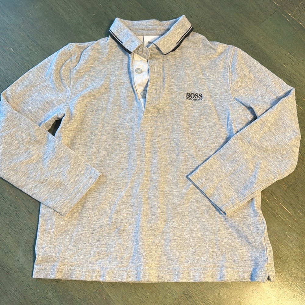 HUGO BOSS KIDS
Basic Logo Polo Grey/Navy